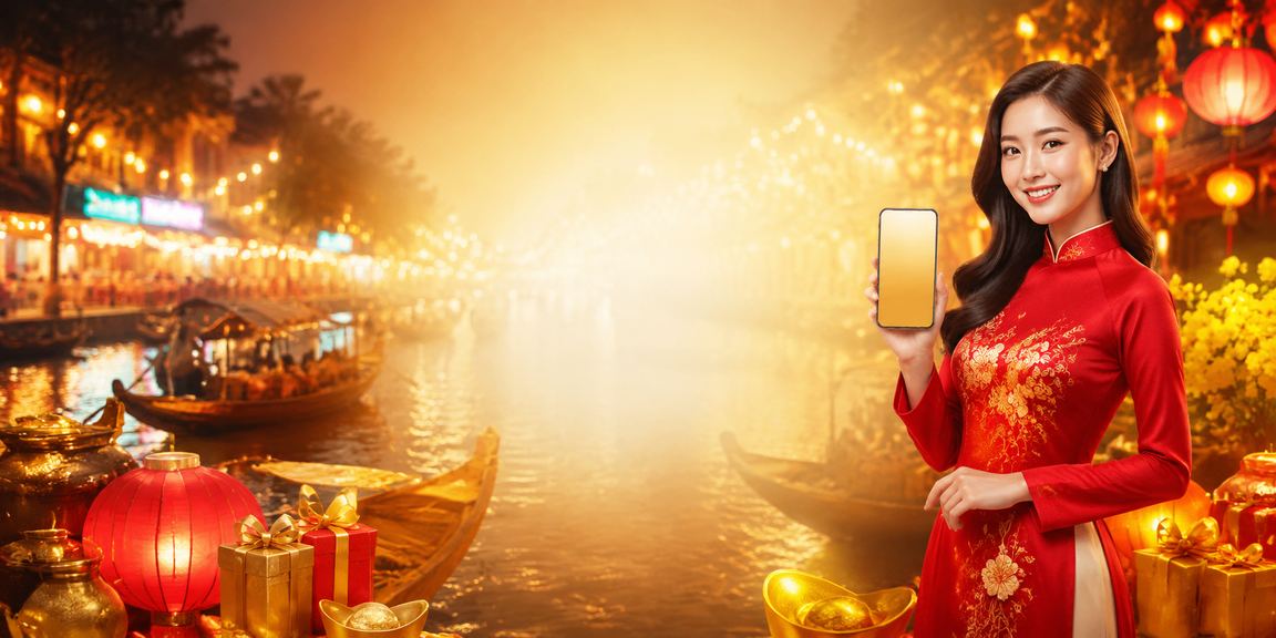 Người dùng vùng đồng bằng sông Cửu Long trong trang phục áo dài nhận thưởng VIP từ se2